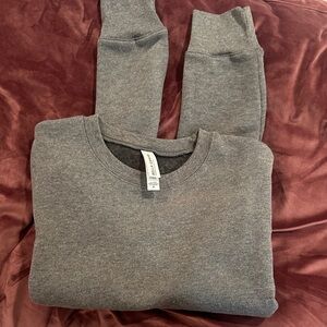 Bella+Canvas Fleece Collection Grey Cropped Crewneck Sweatshirt